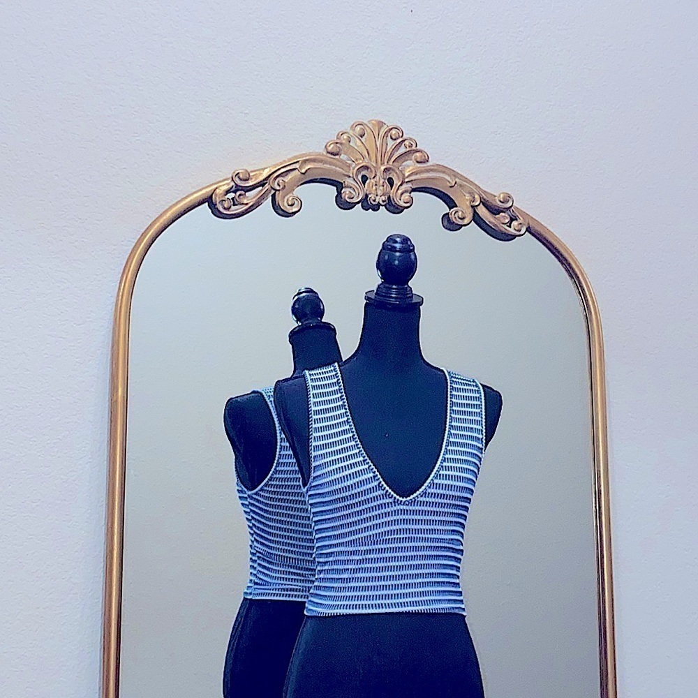 Michelle Plunging Neckline Sleeveless Crop Top Size XS